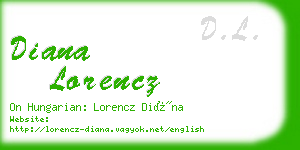 diana lorencz business card
